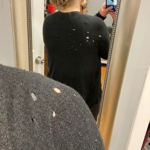 Express Distressed Oversized Holey Cardigan EUC - Picture 2 of 15